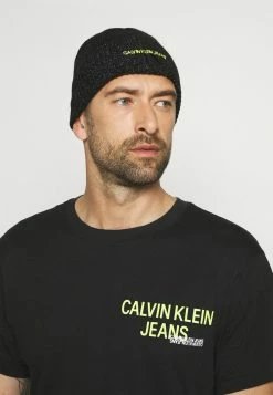 Calvin Klein Jeans MONOGRAM REFLECTIVE BEANIE UNISEX - Bonnet - Black