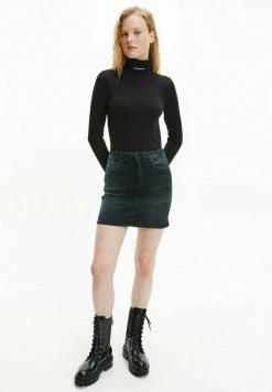 Calvin Klein Jeans SLIM ROLL NECK - T-shirt à Manches Longues - Ck Black