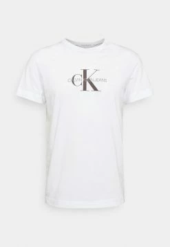 Calvin Klein Jeans ARCHIVAL MONOGRAM TEE UNISEX - T-shirt Imprimé - Bright White/black Olive -Calvin Klein Elegant Magasin 8aa70d0e22ba4eaabe5890a53460340f