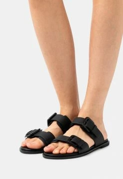 Calvin Klein Jeans FLAT TWOSTRAPS - Mules - Black