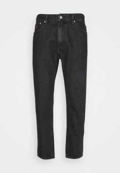 Calvin Klein Jeans DAD LARGE LOGO - Jean Droit - Denim Black -Calvin Klein Elegant Magasin 8dbe8b25376745d597ad43915b3e9635