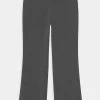 Calvin Klein Jeans PUNTO LOGO TAPE FLARE PANTS - Legging - Dark Grey Heather