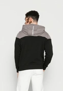 Calvin Klein Jeans COLORBLOCK QUARTER ZIP HOODIE - Sweatshirt - Black -Calvin Klein Elegant Magasin 8e1f0c9ec84e4591802ceff5c378de44