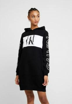 Calvin Klein Jeans BLOCKING STATEMENT LOGODRESS - Robe De Jour - Black