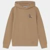 Calvin Klein Jeans SMALL MONOGRAM HOODIE UNISEX - Sweatshirt - Tawny Sand