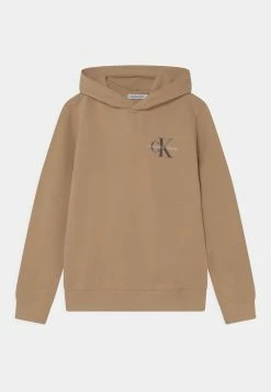 Calvin Klein Jeans SMALL MONOGRAM HOODIE UNISEX - Sweatshirt - Tawny Sand