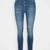 Calvin Klein Jeans HIGH RISE - Jeans Fuselé - Blue