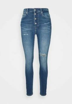 Calvin Klein Jeans HIGH RISE - Jeans Fuselé - Blue