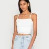 Calvin Klein Jeans LOGO TAPE STRAPPY - Débardeur - Bright White