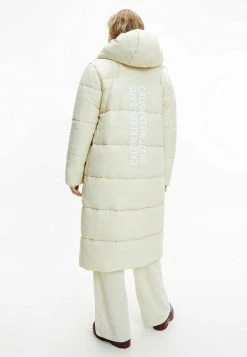 Calvin Klein Jeans CRINKLE LONG PUFFER - Veste D'hiver - Muslin -Calvin Klein Elegant Magasin 8f3d7a0973474726b8cd454c06e5ee06