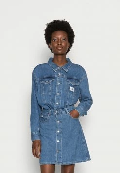 Calvin Klein Jeans JACKET DRESS - Robe En Jean - Denim Light