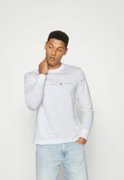 Calvin Klein Jeans REPEAT LOGO TEE - T-shirt à Manches Longues - Bright White
