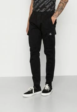 Calvin Klein Jeans SKINNY WASHED PANT - Pantalon Cargo - Black