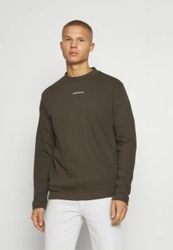 Calvin Klein Jeans MICRO BRANDING - T-shirt à Manches Longues - Black Olive