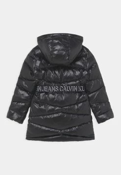 Calvin Klein Jeans BELTED LONG COAT - Doudoune - Black -Calvin Klein Elegant Magasin 9223cae8f73c4ae8812a993e1c03d8cd