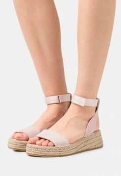 Calvin Klein Jeans SPORTY WEDGE ANKLE CLIP - Sandales à Plateforme - Pale Conch Shell