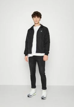 Calvin Klein Jeans LIGHTWEIGHT PADDED HARRINGTON - Veste Mi-saison - Black -Calvin Klein Elegant Magasin 932832486b9542389771f6e1c553238b