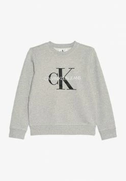 Calvin Klein Jeans MONOGRAM LOGO - Sweatshirt - Light Grey Heather
