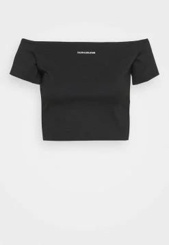 Calvin Klein Jeans MILANO BARDOT - T-shirt Imprimé - Black