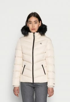 Calvin Klein Jeans SHORT FITTED PUFFER - Doudoune - Muslin