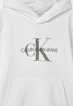 Calvin Klein Jeans REPTILE SKIN MONOGRAM HOODIE - Sweatshirt - Bright White -Calvin Klein Elegant Magasin 99c9e7d69e63423a9fb27c192930fad3