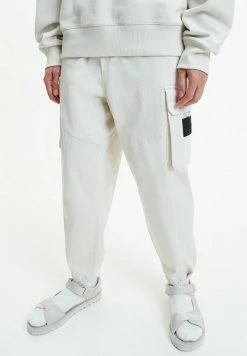 Calvin Klein Jeans Pantalon Cargo - Eggshell
