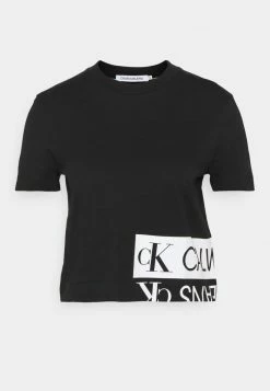 Calvin Klein Jeans MIRRORED LOGO BOXY TEE - T-shirt Imprimé - Black/bright White 11 Calvin Klein Jeans MIRRORED LOGO BOXY TEE - T-shirt Imprimé - Black/bright White -Calvin Klein Elegant Magasin 9c53cd13944943e29aced44717e0b631