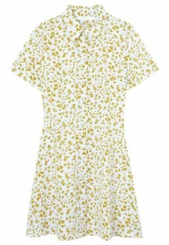 Calvin Klein Jeans SHORT SLEEVE - Robe Chemise - Floral Aop Bright White Yellow -Calvin Klein Elegant Magasin 9f22e5fc4c85402986433826c50c5170