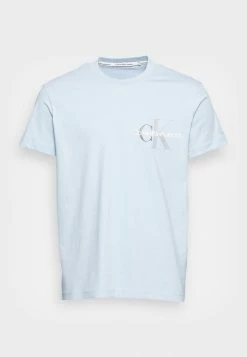 Calvin Klein Jeans TWO TONE MONOGRAM TEE - T-shirt Imprimé - Bayshore Blue -Calvin Klein Elegant Magasin 9fa12c3bc8214bc0b918433f2626ff47