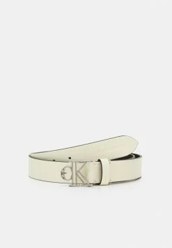 Calvin Klein Jeans OUTLINE MONO PLAQUE BELT - Ceinture - Muslin