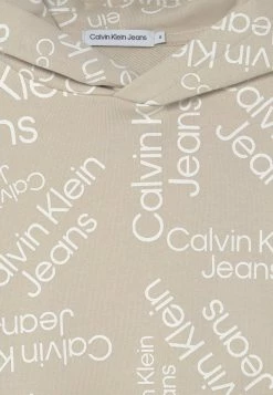 Calvin Klein Jeans STACKED LOGO RELAXED HOODIE UNISEX - Sweatshirt - Eggshell -Calvin Klein Elegant Magasin a13fe9a481c344989b680a313d61f05c