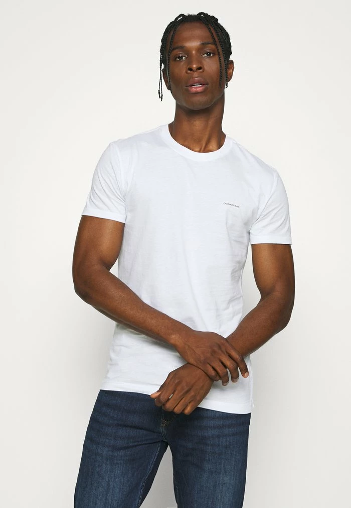 Calvin Klein Jeans 2 PACK - T-shirt Basique - Gray Pinstripe/bright White 4 Calvin Klein Jeans 2 PACK - T-shirt Basique - Gray Pinstripe/bright White – Image 4