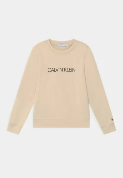 Calvin Klein Jeans INSTITUTIONAL LOGO UNISEX - Sweatshirt - Beige