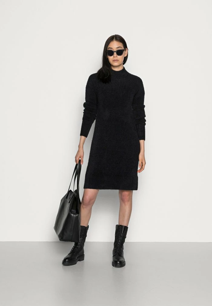 Calvin Klein Jeans FLUFFY DRESS - Robe De Jour - Black 2 Calvin Klein Jeans FLUFFY DRESS - Robe De Jour - Black – Image 2