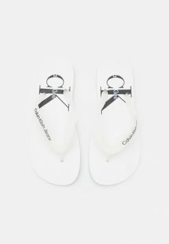 Calvin Klein Jeans BEACH MONOGRAM - Tongs - Bright White