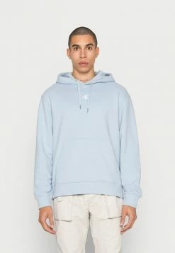 Calvin Klein Jeans CUT OFF TWO TONE MONOGRAM HOODIE UNISEX - Sweat à Capuche - Bayshore Blue