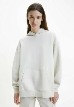 Calvin Klein Jeans OVERSIZED - Sweat à Capuche - Eggshell