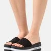 Calvin Klein Jeans FLATFORM SLIDE - Mules à Talons - Black