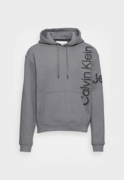 Calvin Klein Jeans VERTICAL BOLD INSTIT HOODIE - Sweatshirt - Fossil Grey -Calvin Klein Elegant Magasin a3c4069903664d7595630ec473a3a1b3