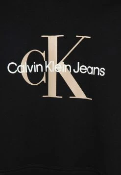 Calvin Klein Jeans SEASONAL MONOGRAM HOODIE DRESS - Robe De Jour - Black -Calvin Klein Elegant Magasin a4044a30e17c427499150f37874af034