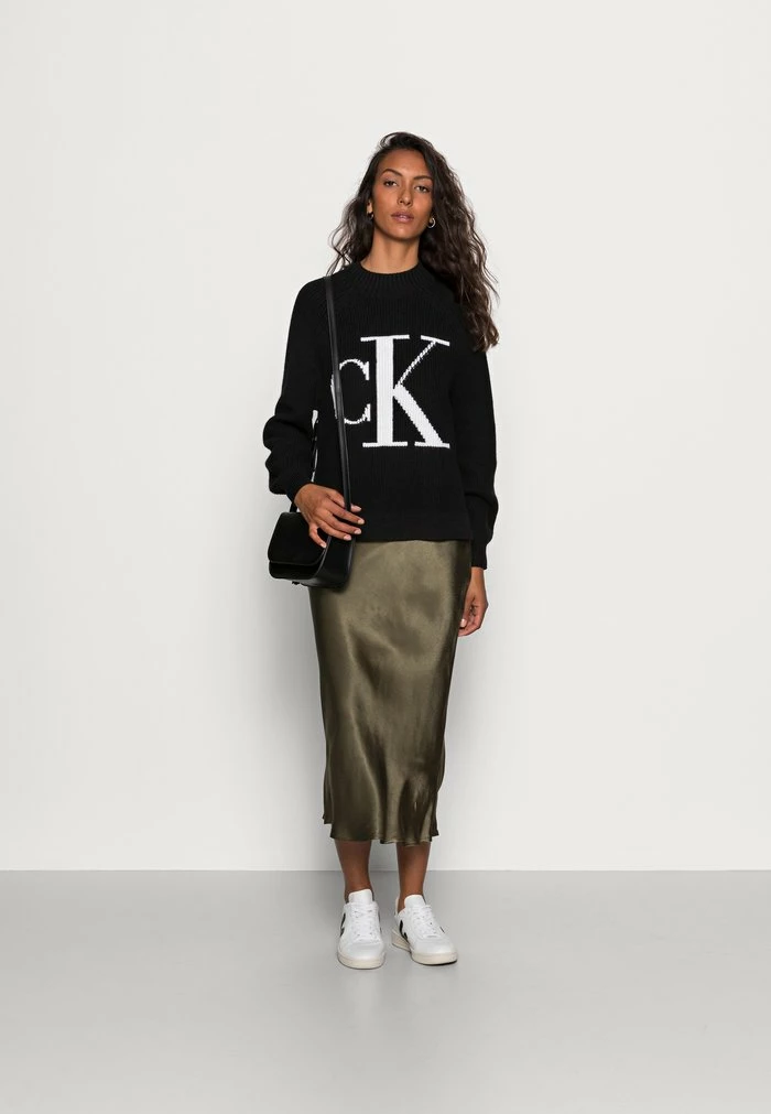 Calvin Klein Jeans RAGLAN SWEATER - Pullover - Black/bright White 2 Calvin Klein Jeans RAGLAN SWEATER - Pullover - Black/bright White – Image 2