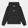 Calvin Klein Jeans REPEATED MONOGRAM RELAXED HOODIE - Sweatshirt - Black