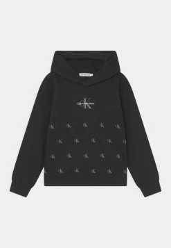 Calvin Klein Jeans REPEATED MONOGRAM RELAXED HOODIE - Sweatshirt - Black