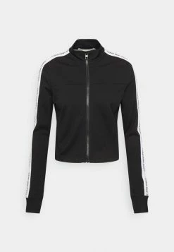 Calvin Klein Jeans CONTRAST TAPE MILANO ZIPTHROUGH - Sweat à Capuche Zippé - Ck Black