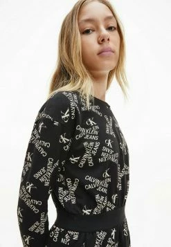 Calvin Klein Jeans Robe De Jour - Logo Ck Monogram Aop Black/muslin -Calvin Klein Elegant Magasin a63c3567e89a40839b5586438d439fd4