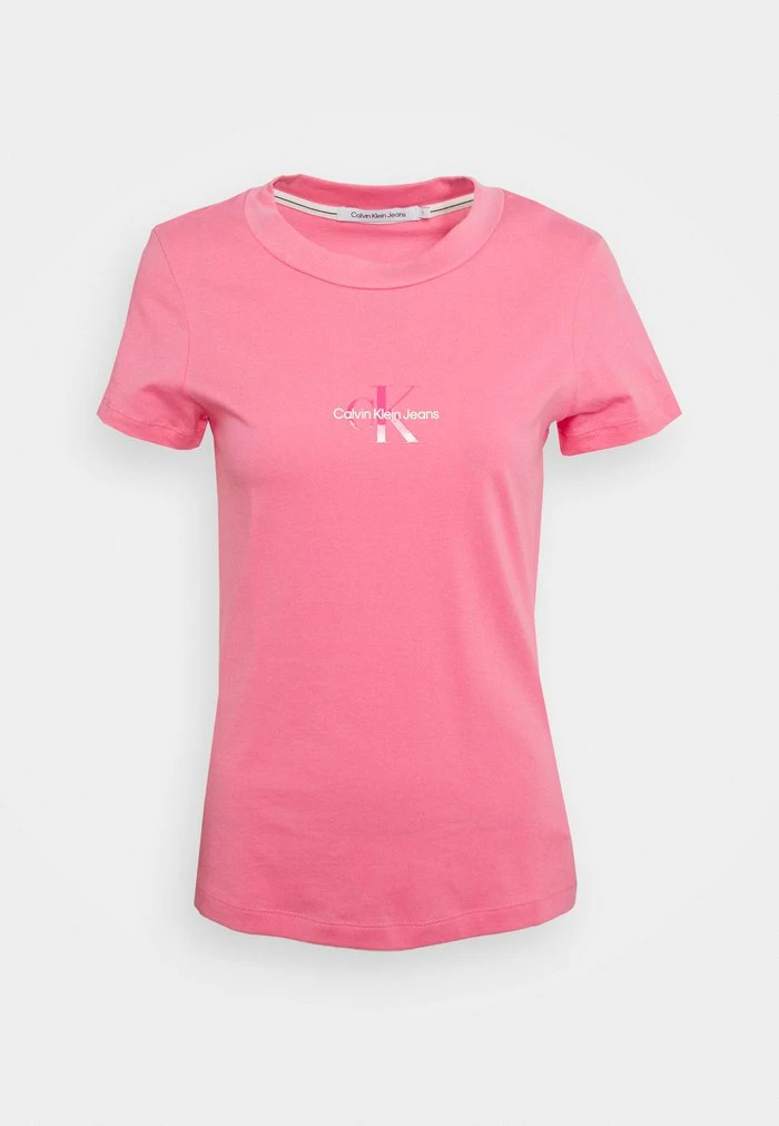 Calvin Klein Jeans MONOGRAM SLIM TEE - T-shirt Imprimé - Lipstick Pink 4 Calvin Klein Jeans MONOGRAM SLIM TEE - T-shirt Imprimé - Lipstick Pink – Image 4