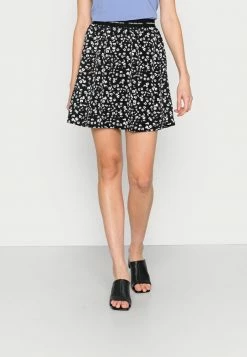 Calvin Klein Jeans REPEAT LOGO ELASTIC SKIRT - Minijupe - Black/bright White