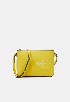 Calvin Klein Jeans SCULPTED CAMERA POUCH TWO TONE - Sac Bandoulière - Super Lemon
