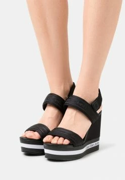 Calvin Klein Jeans WEDGE SLING - Sandales à Talons Hauts - Black