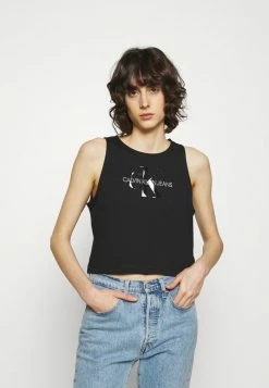 Calvin Klein Jeans TONAL MONOGRAM TANK - Débardeur - Black